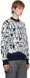 Lanvin Navy Logo Sweater