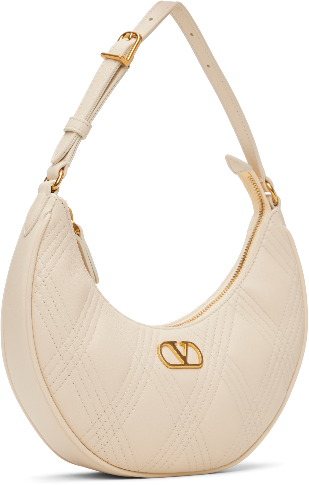 Valentino Garavani Off-White Quiltie 67 Mini Bag Valentino Garavani