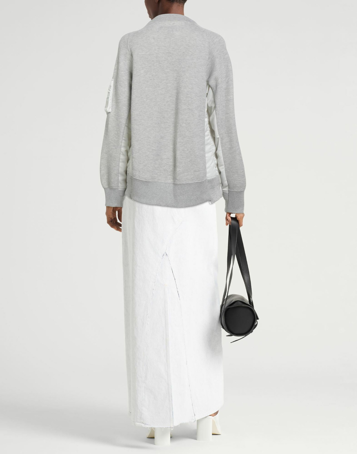 Sacai Womens Sweatshirt in Grey
