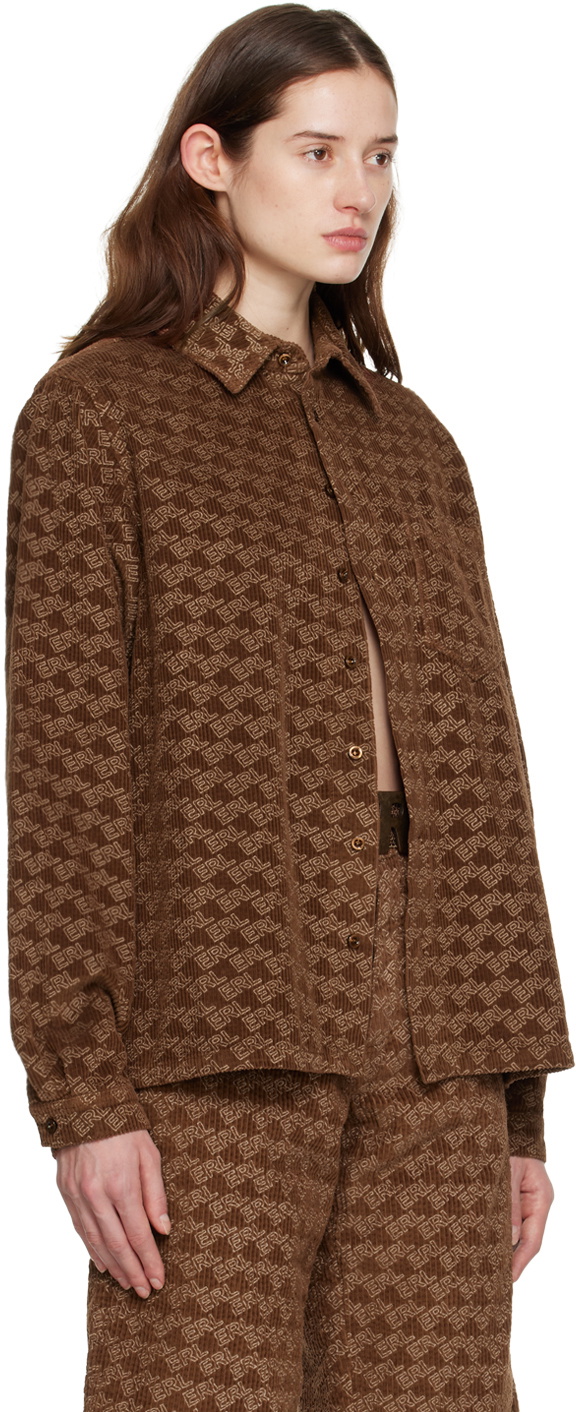 ERL Brown Printed Shirt