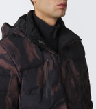 Aztech Mountain Nuke printed hooded down ski jacket