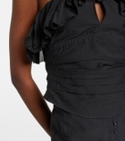 Marant Etoile Djimia halterneck cotton-blend voile top