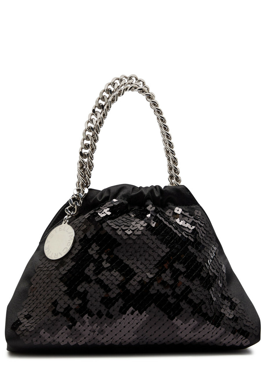 Stella Mccartney Falabella Mini Sequin Cross-body bag - Black - One Size