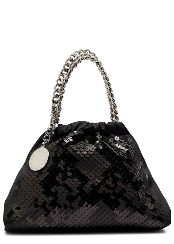 Photo: Stella Mccartney Falabella Mini Sequin Cross-body bag - Black - One Size
