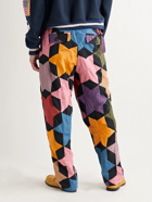 BODE - Tapered Rainbow Star Quilt Patchwork Cotton Trousers - Multi