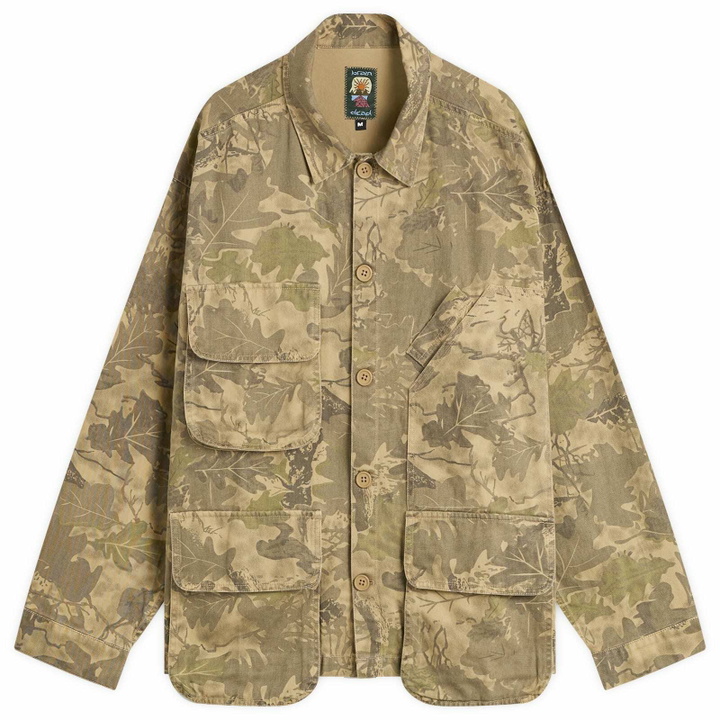 Photo: Brain Dead Men's Twill Military Shirt Jacket in Leaf Camo