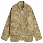 Brain Dead Men's Twill Military Shirt Jacket in Leaf Camo