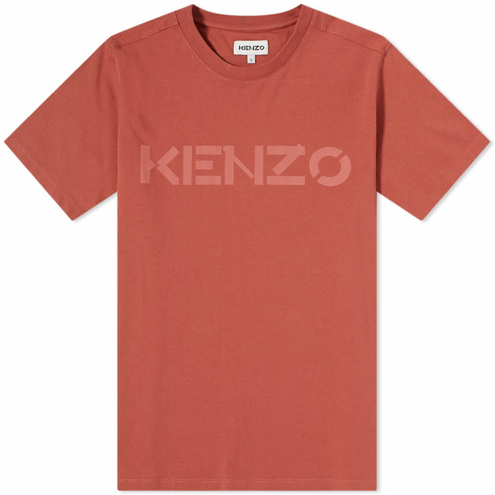 Photo: Kenzo Men's Bi-Colour Logo T-Shirt in Dark Rose