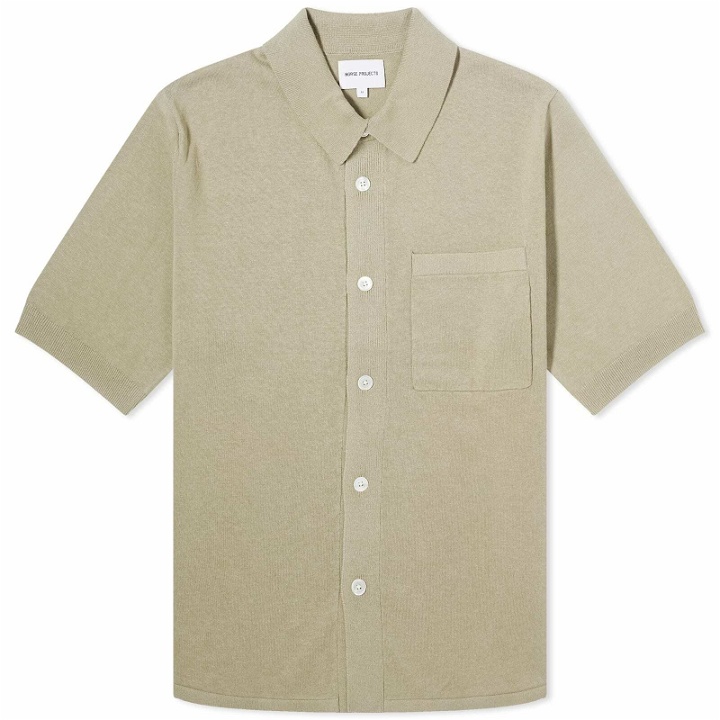 Photo: Norse Projects Men's Rollo Cotton Linen Short Sleeve Shirt in Clay