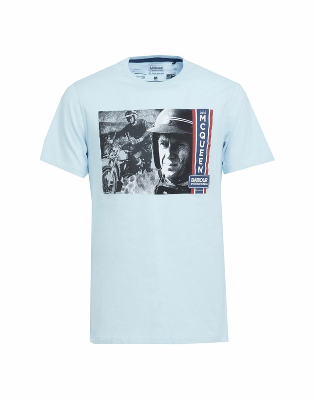 Photo: Barbour Mens T-shirt Sky in Blue