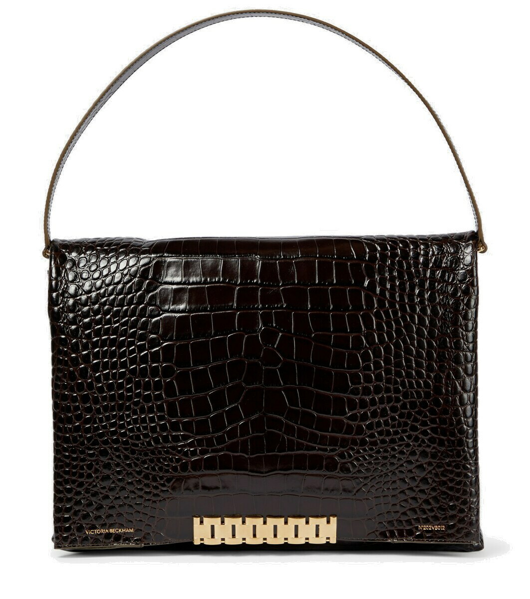 Victoria Beckham Chain Jumbo croc-effect leather pouch Victoria Beckham