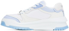 Versace White & Blue Odissea Sneakers