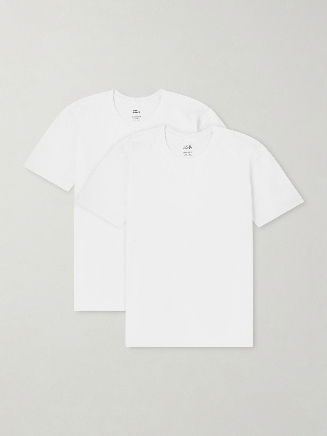 FULLCOUNT - Two-pack Cotton-Jersey T-Shirt - White