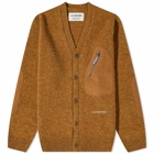 And Wander Men's Shetland Wool Cardigan in Camel