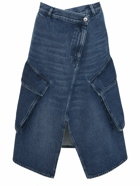 JW ANDERSON - Denim Cargo Pocket Midi Skirt