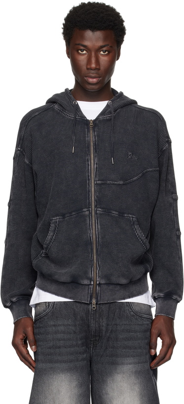 Photo: Dime Gray Premium Waffle Zip Hoodie