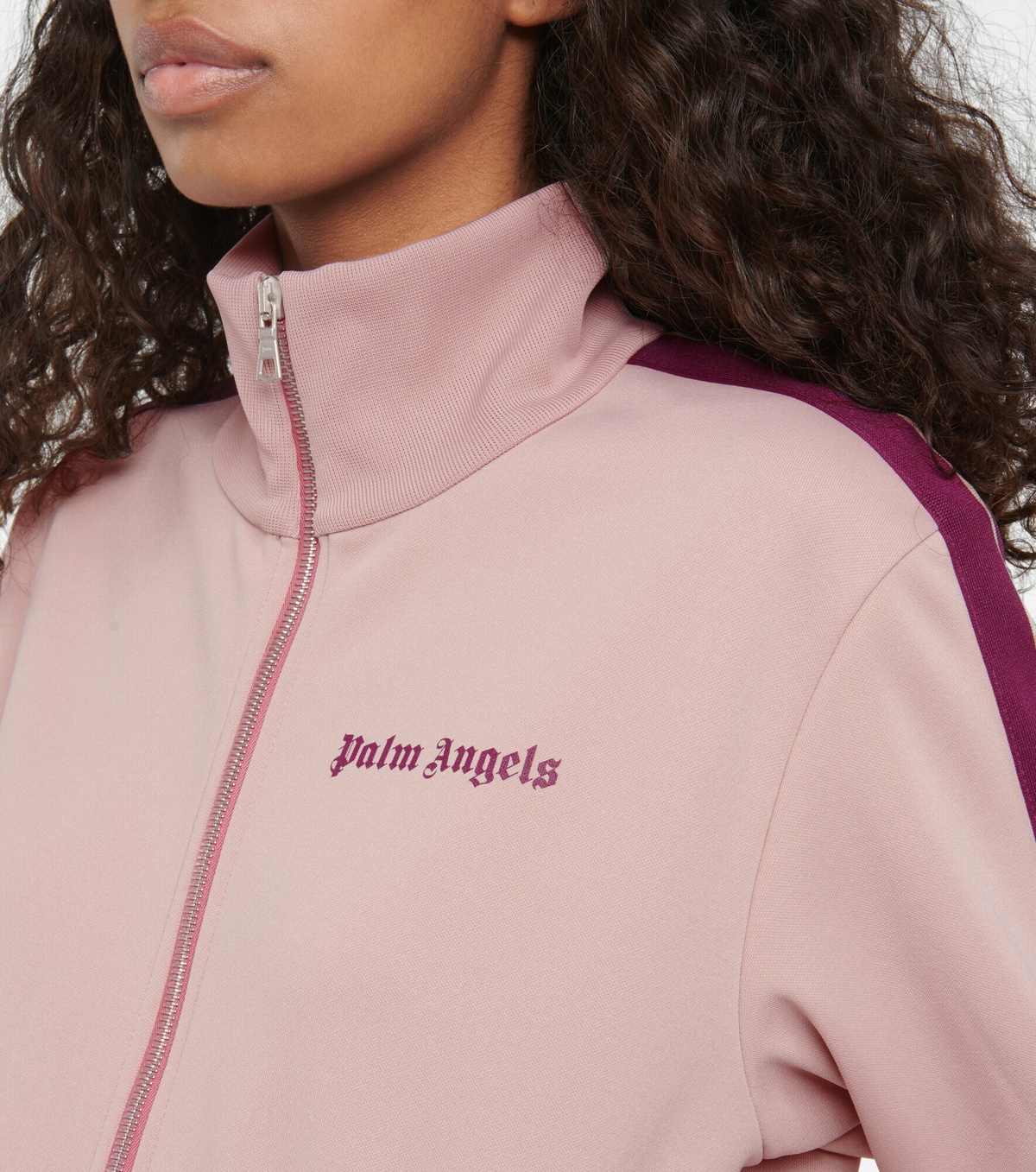Palm Angels Peach Curved Logo Crop Track Jacket