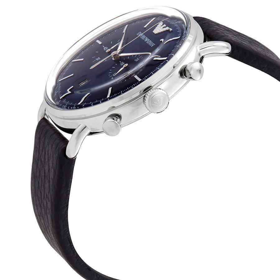 Emporio Armani Aviator Chronograph Quartz Blue Dial Mens Watch AR11105