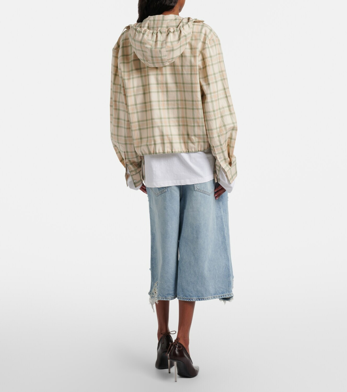Acne Studios Distressed denim Bermuda shorts