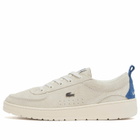 END. x Lacoste Umpire Sneaker in Off-White/Blue