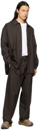 Lownn Brown Slit Shirt