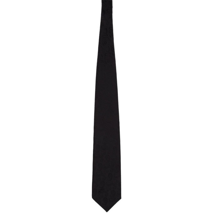 Photo: Comme des Garcons Homme Deux Black Silk Jacquard Tie