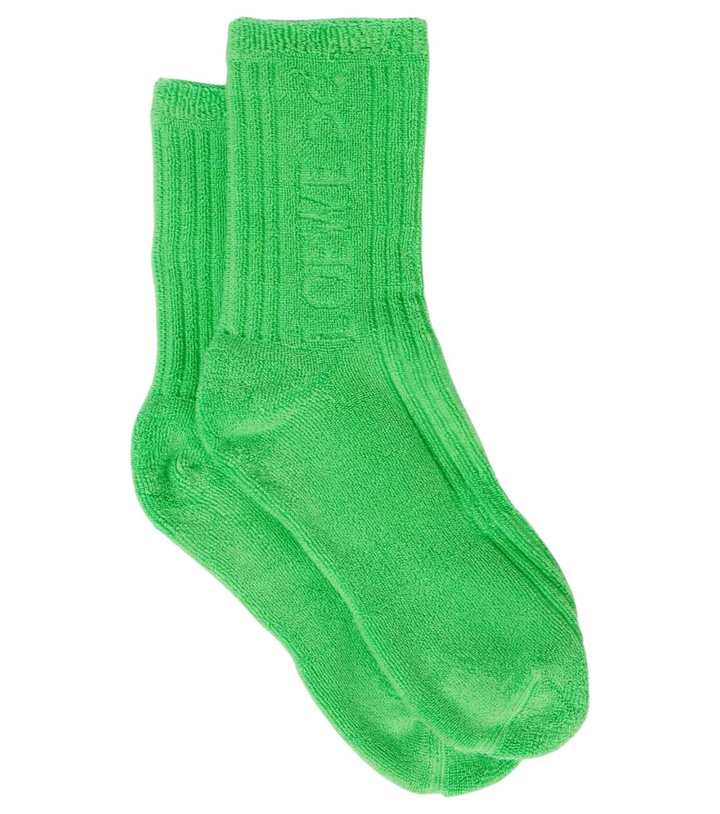 Photo: Loewe x On logo jacquard cotton terry socks
