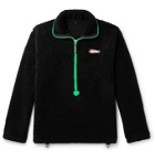 Ader Error - Logo-Appliquéd Piped Fleece Half-Zip Jacket - Black