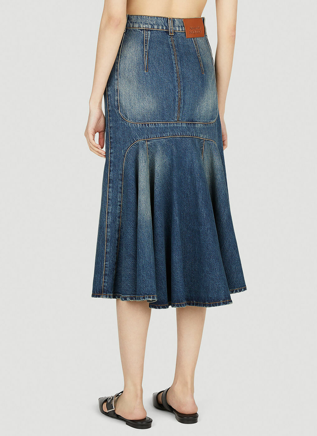 Alexander McQueen - Denim Skirt in Blue Alexander McQueen