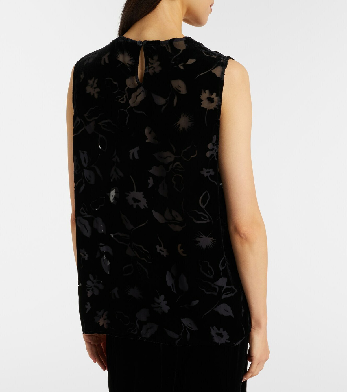 Asceno Trento devoré velvet top
