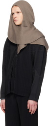 HOMME PLISSÉ ISSEY MIYAKE Taupe Cashmere Winter Gear Scarf