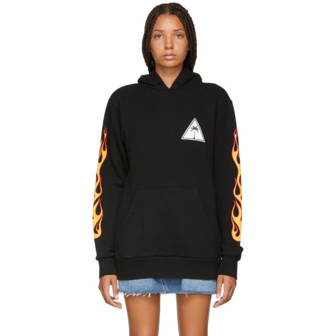 Photo: Palm Angels Black Palms and Flames Hoodie