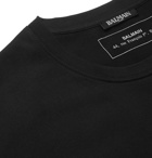 Balmain - Slim-Fit Metallic Logo-Print Cotton-Jersey T-Shirt - Men - Black