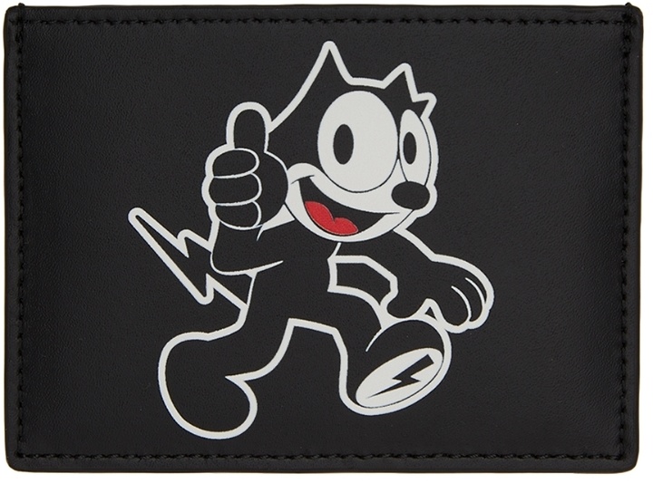 Photo: Neil Barrett Black Felix The Cat Edition Leather Card Holder