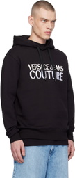 Versace Jeans Couture Black Screen-Printed Hoodie