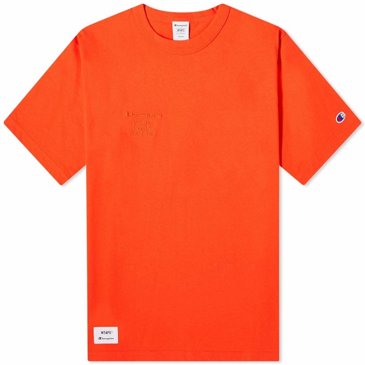 Photo: Champion Men's x WTAPS T-Shirt in Orange