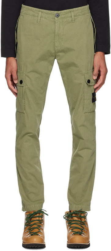 Photo: Stone Island Green Patch Cargo Pants