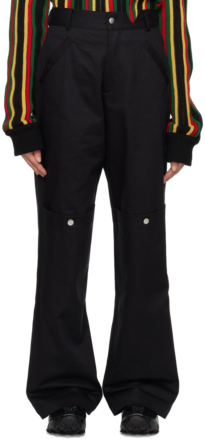 SPENCER BADU Black Paneled Cargo Pants