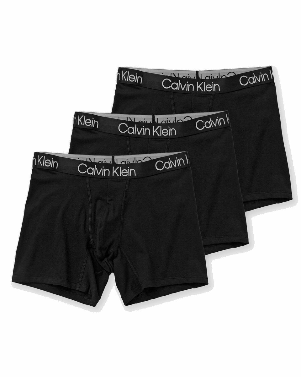 Photo: Calvin Klein Underwear Modern Structure Cotton Boxer Brief 3 Pk Black - Mens - Boxers & Briefs