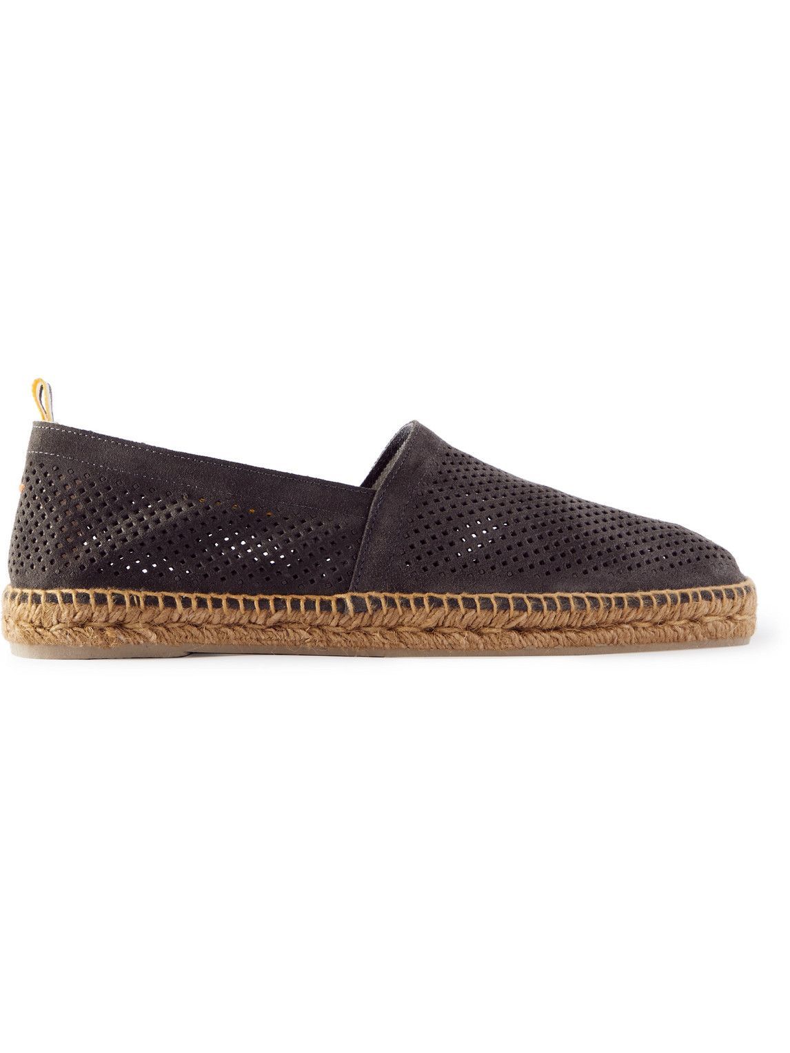 Castañer - Pablo Perforated Suede Espadrilles - Gray Castaner