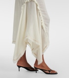 The Attico Ruffled cotton maxi skirt