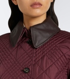 Burberry Fernleigh leather-trimmed quilted jacket
