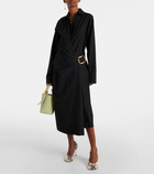 Loewe Wrap wool midi dress