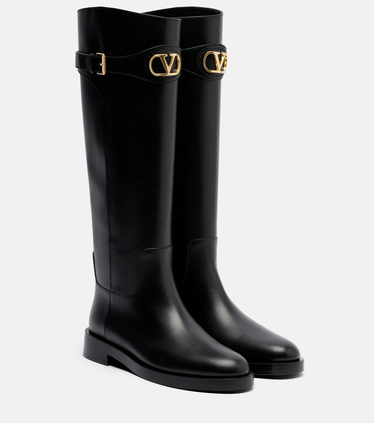Valentino Garavani VLogo leather knee-high boots