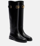 Valentino Garavani VLogo leather knee-high boots