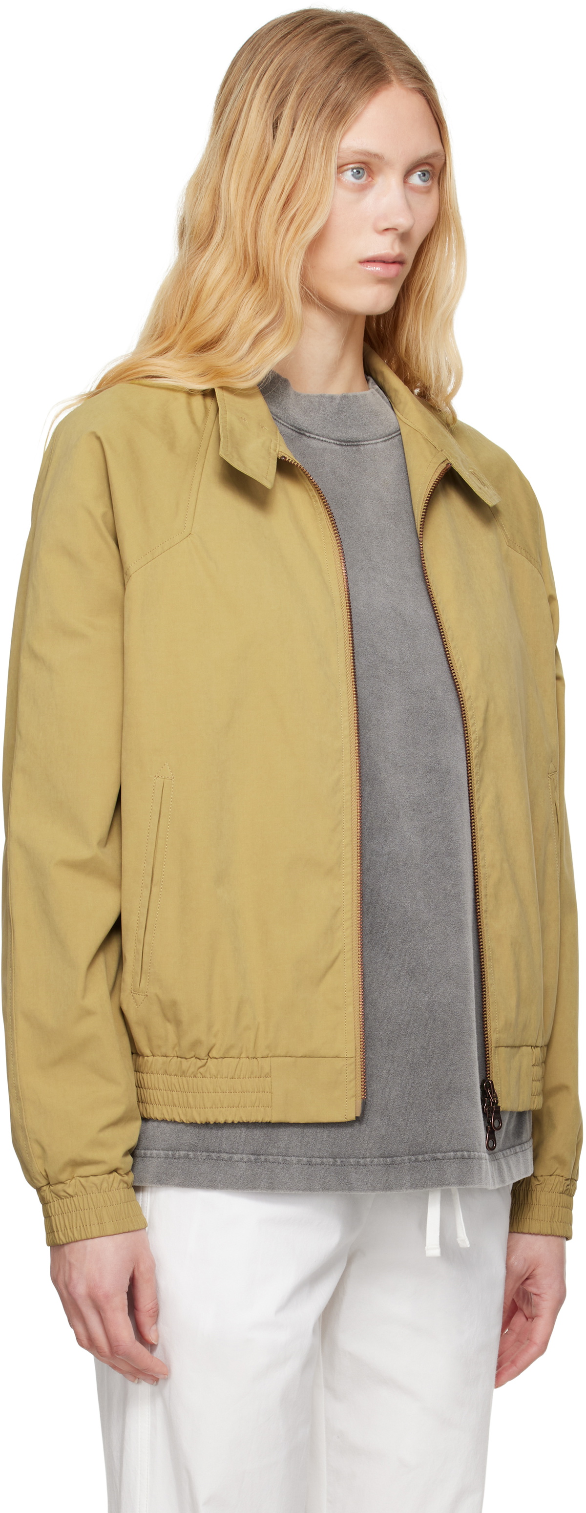Carter Young Beige Western Harrington Jacket