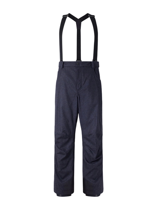 Photo: Moncler Grenoble - Straight-Leg Padded Webbing-Trimmed Virgin Wool-Denim Ski Salopettes - Blue