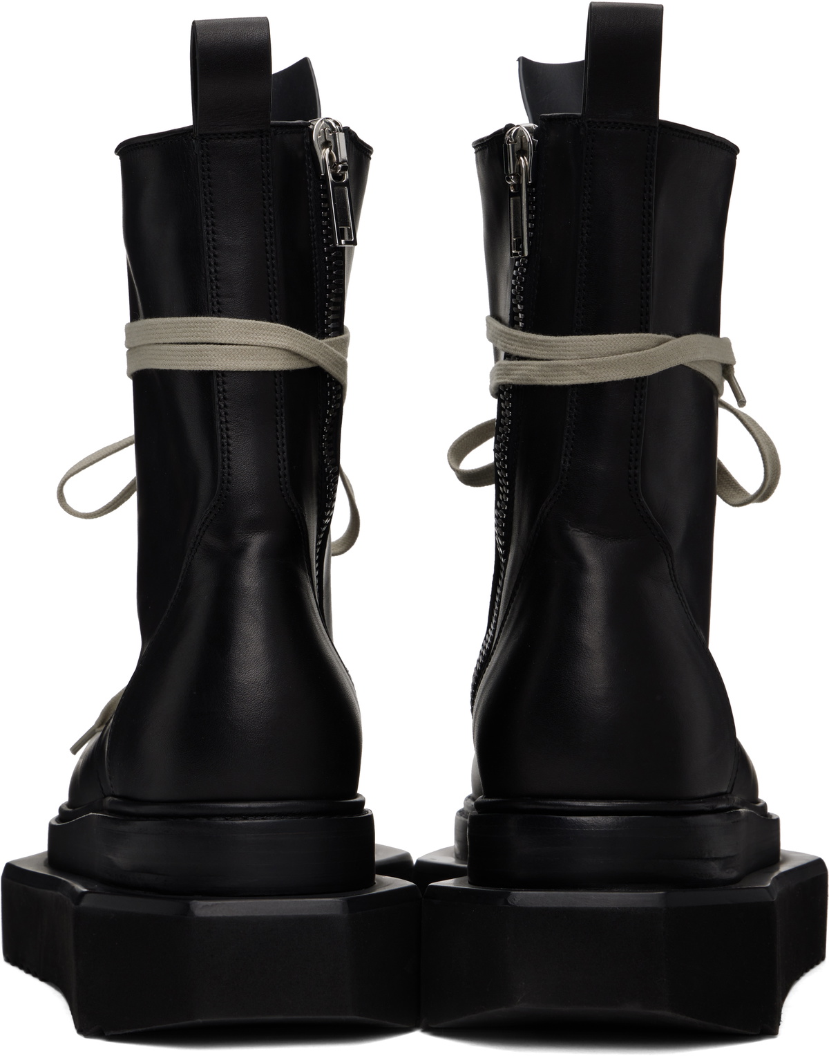 Rick Owens Black Hollywood Turbo Cyclops Army Boots Rick Owens