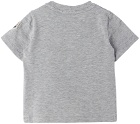 Moncler Enfant Baby Gray Embroidered T-Shirt