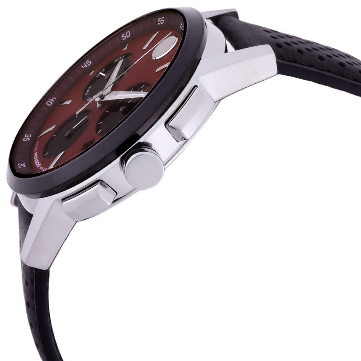 Movado Museum Sport Chronograph Quartz Burgundy Dial Mens Watch 0607897